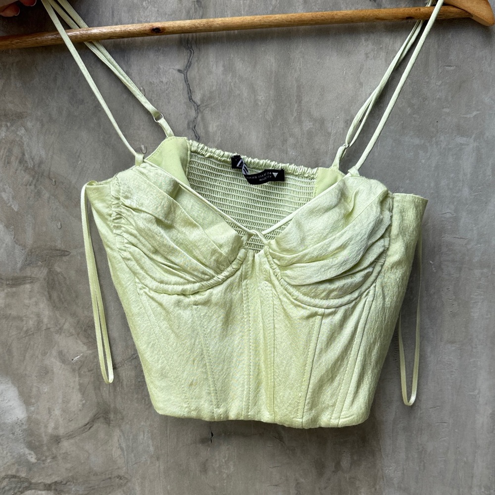 Lime Green Ruched Women's Top